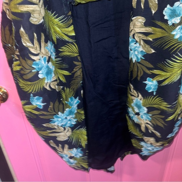 100% Cotton Blair Floral Maxi Dress - Blue, Green size XL - Picture 4 of 10